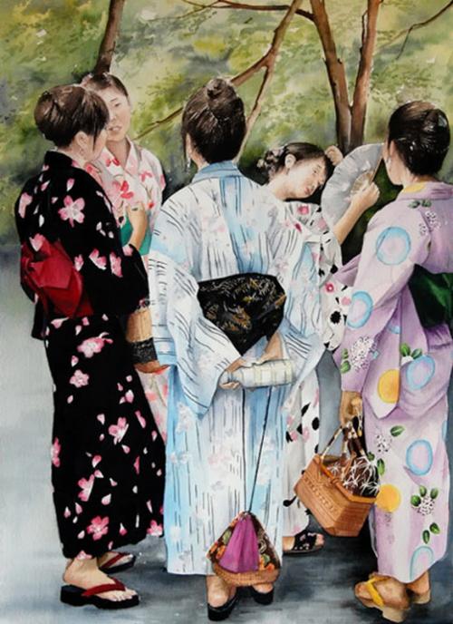 Peinture de : Marie-Claire Houmeau