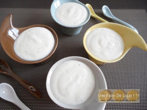 Crème dessert au chocolat blanc et à la vanille