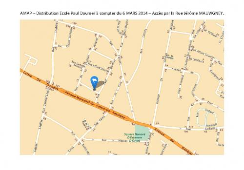 ATTENTION Nouveau lieu de distribution et nouveaux horaires   après le 6 mars