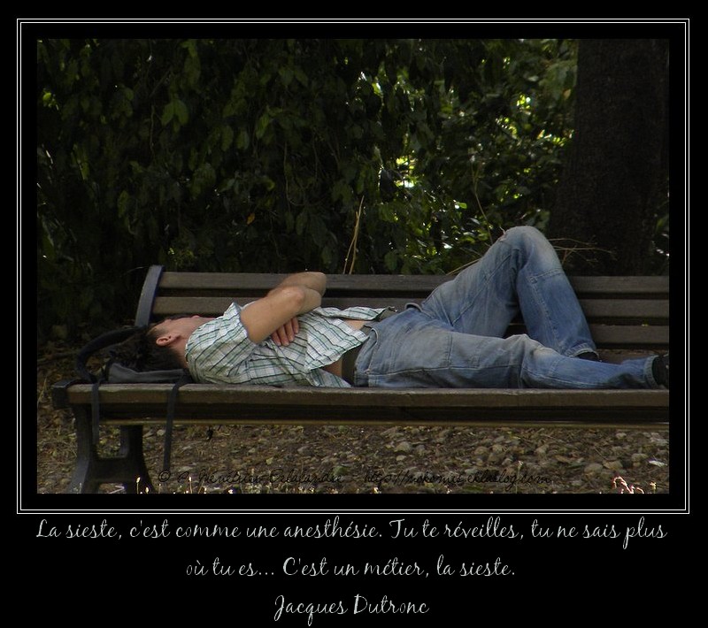 A l'heure de la sieste...