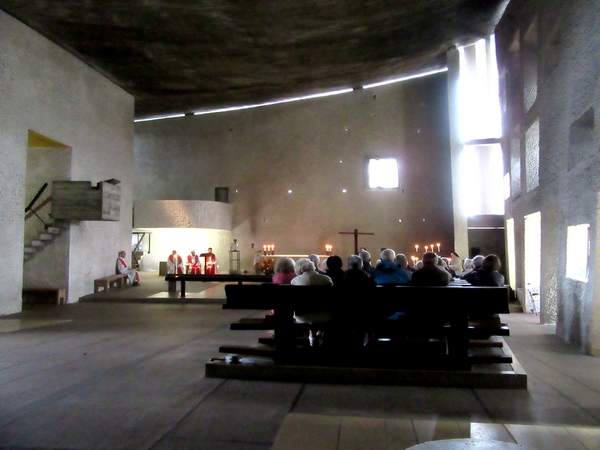 La chapelle  Notre Dame du Haut à Ronchamp, œuvre de Le Corbusier