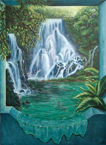 La coulée d eau acrylique sur toile Mes créations la coulee d eau acrylique sur toile a