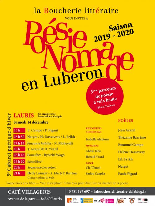 Samedi 14 décembre 2019 — 5e Cabaret poétique d'hiver