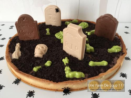 Tarte cimetière d'halloween