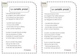 *Poésie: le cartable pressé (E.Devernois)