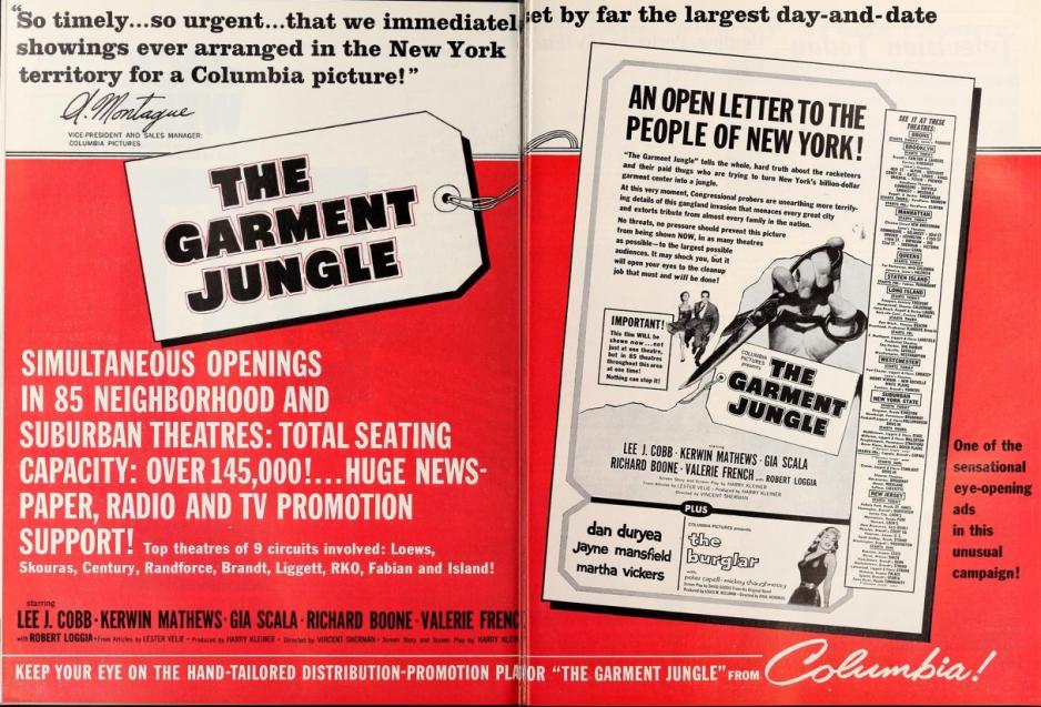 THE GARMENT JUNGLE BOX OFFICE USA 1957