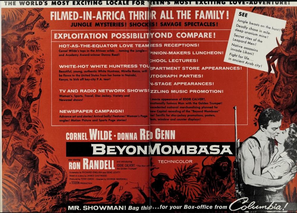 BEYOND MOMBASA BOX OFFICE USA 1957
