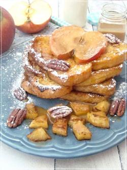 PAIN PERDU ,POMME CARAMEL