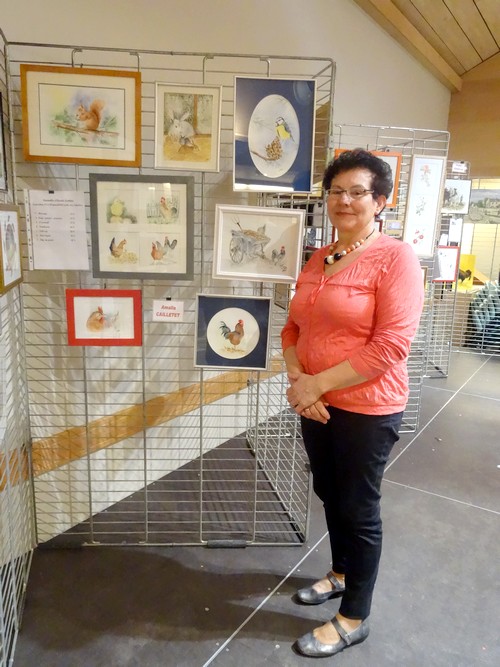 Les peintres de la section peinture des Amis du Châtillonnais ont exposé au salon avicole 2016