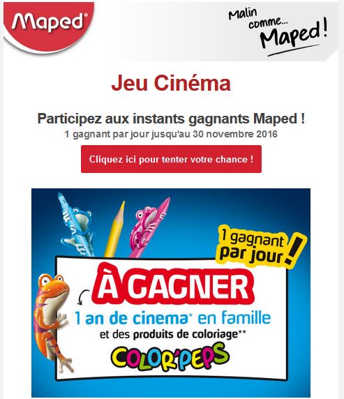 Jeu concours Maped