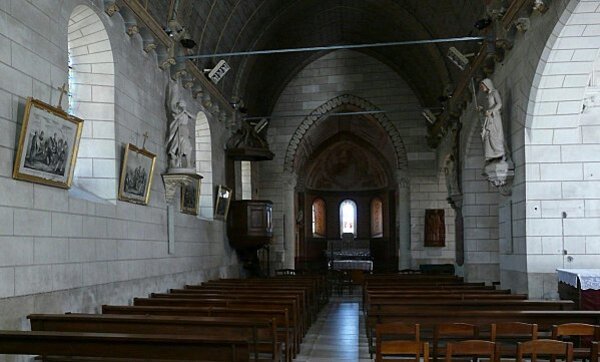 Intérieur de l'église - Lignières de Touraine