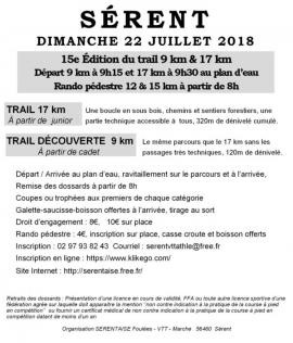 Trail de Sérent - Dimanche 22 juillet 2018