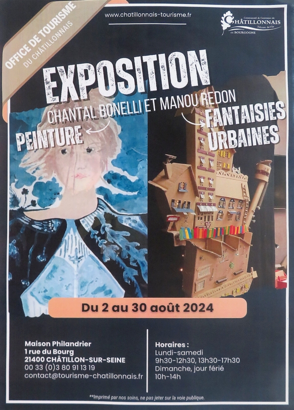 Manou Redon nous a fait rêver avec ses fantaisies urbaines à l'Office du Tourisme du Pays Châtillonnais