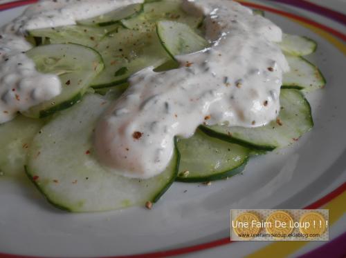 Salade de concombre & sauce allégée