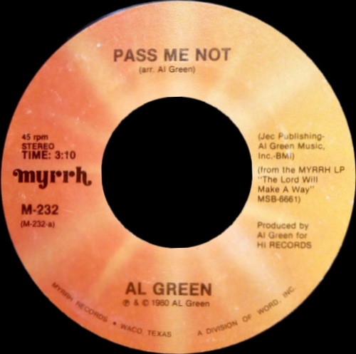Al Green : Album " The Lord Will Make A Way " Myrrh Records MSB-6661 [ US ]