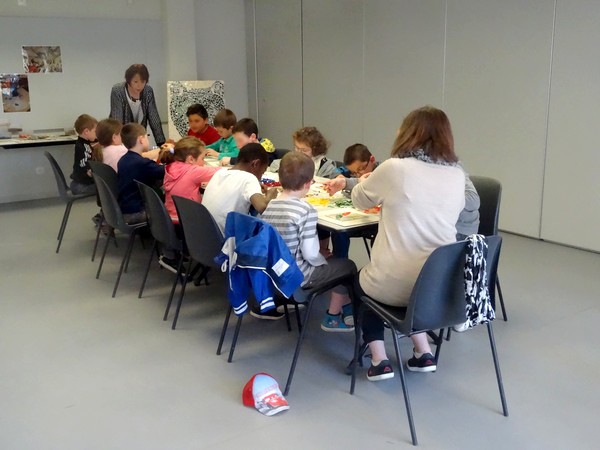 L'atelier mosaïque proposé par le Musée du Pays Châtillonnais-Trésor de Vix a ravi de  jeunes futurs artistes !