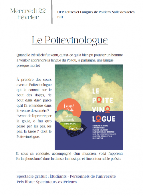 Journées langues et cultures régionales - u. Poitiers