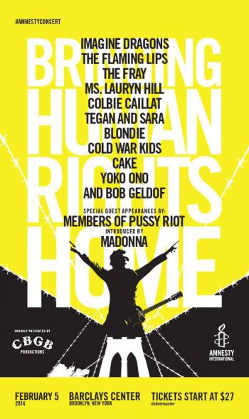 Madonna Introduced Pussy Riot at the Amnesty International Concert in Brooklyn