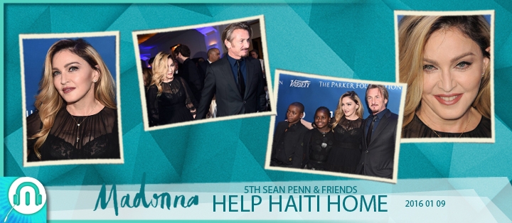 Madonna au Gala Help Haiti Home de Sean Penn, avec Sean Penn