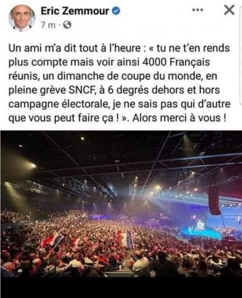 Eric Zemmour - Meeting anniversaire de Reconquête au Palais des Sports de Paris