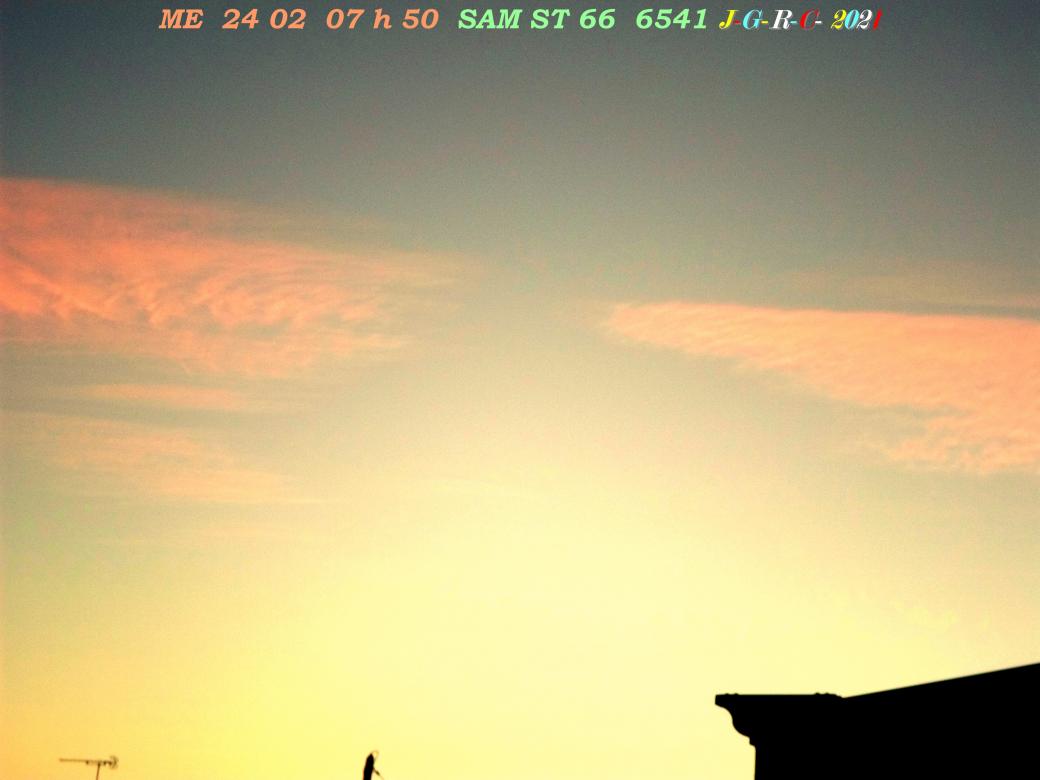 CIEL DE JOUR OU DE NUIT:  semaine  08  D 28-02-2021 