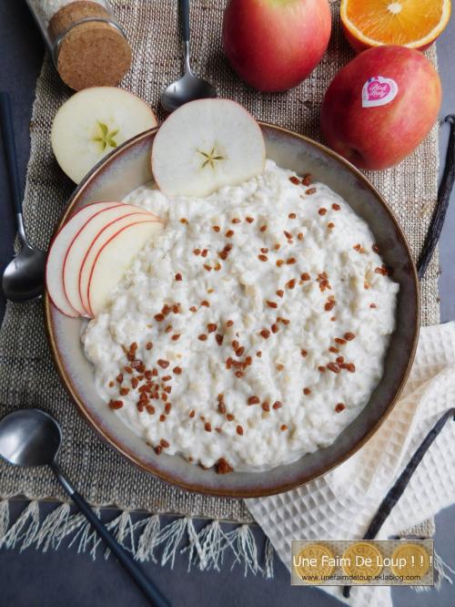 Riz au lait aux pommes caramélisées 