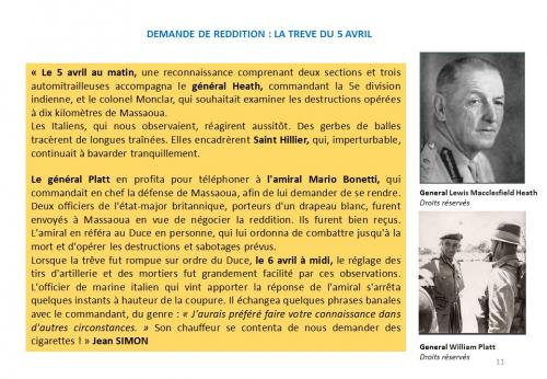 80e Anniversaire de la Campagne d'Erythrée (février-avril1941) - dernier épisode 7 : Et Massoua fut libéré !