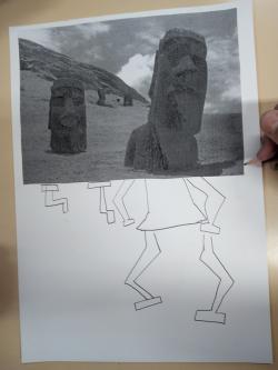 Les statues Moaïs. 