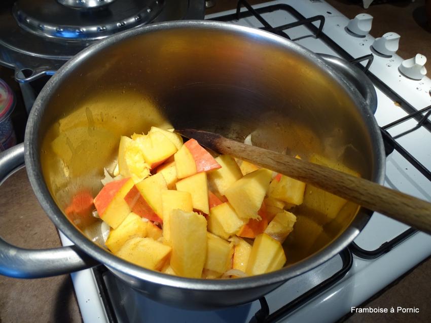 Potage potiron cannelle gingembre 