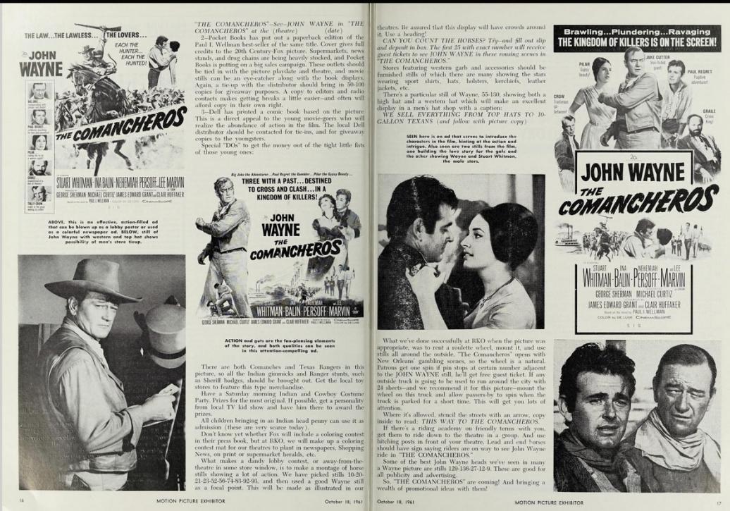 THE COMANCHEROS (LES COMANCHEROS) box office usa 1961 