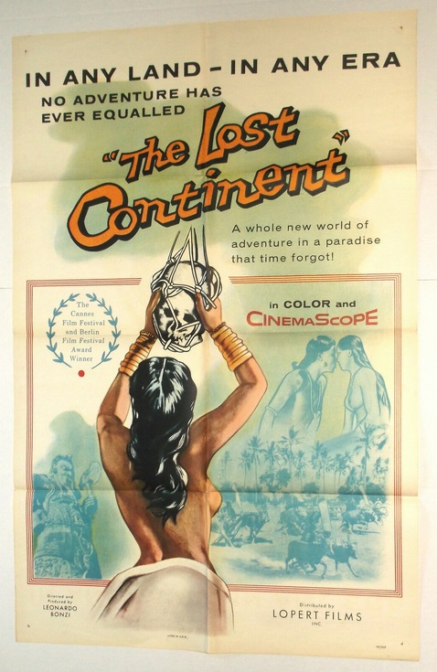 THE LOST CONTINENT BOX OFFICE USA 1957