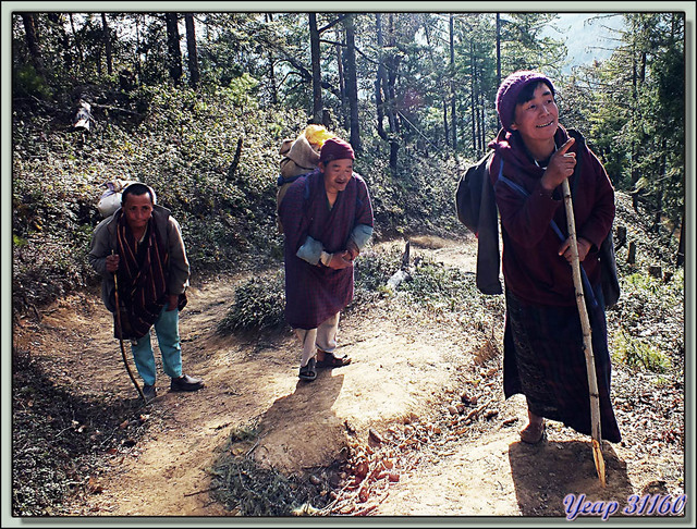 Blog de images-du-pays-des-ours : Images du Pays des Ours (et d'ailleurs ...), La montée au Trashigang Goemba (3400 m d'altitude) est dure quand on est chargé! - Bhoutan