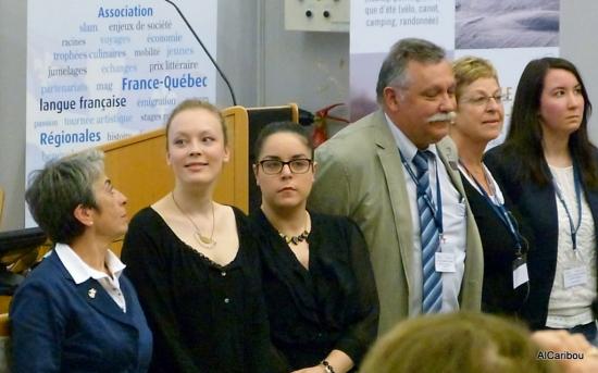 L'équipe parisienne de France-Québec (hors président) : Marie-Véronique Hucher-Dupont, Thomalie Grondin-Tremblay, Dominique Montpetit, Dominque Rousseau, Françoise Gaudefroy, Catherine Bernier