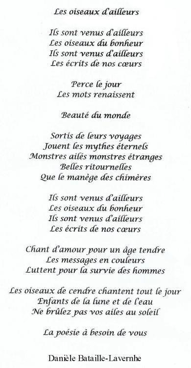 LES OISEAUX D'AILLEURS