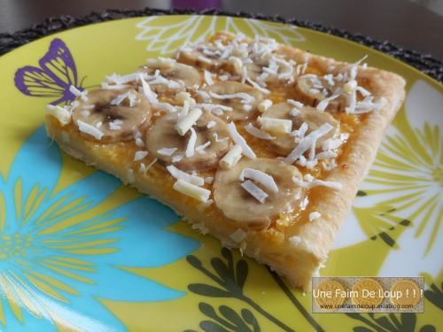 Tarte feuilletée banane exotique