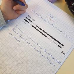 Dictée noircie, une autre manière de faire la dictée !
