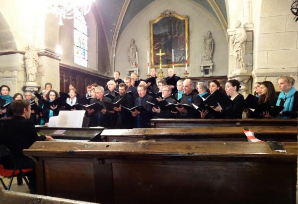 Le Chœur de Haute Côte d'Or a donné un très beau concert à Recey sur Ource