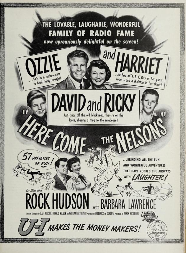 HERE COME THE NELSONS BOX OFFICE USA 1952