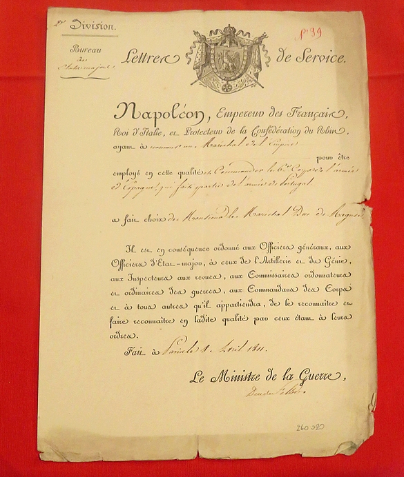 La médiathèque Victorine de Chastenay a présenté une belle exposition sur des documents appartenant au Maréchal Marmont