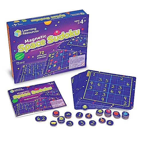 Learning Resources Sudoku de l’espace aimanté , jeu de casse-tête, 72 pièces, à partir de 4 ans