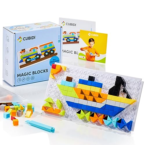 CUBIDI® Jeu de mosaïque original – Édition véhicules amusants | Jeu créatif à emboîter comme jouet à partir de 4 ans garçon et fille | Jouet éducatif pour stimuler l'imagination | Cadeaux pour enfants