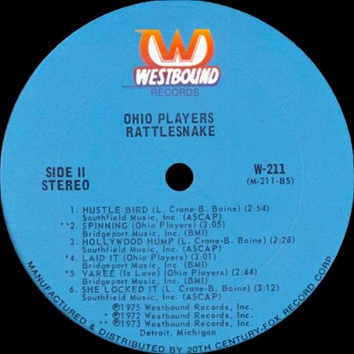 Ohio Players : Album " Rattlesnake " Westbound W-211 [ US ]
