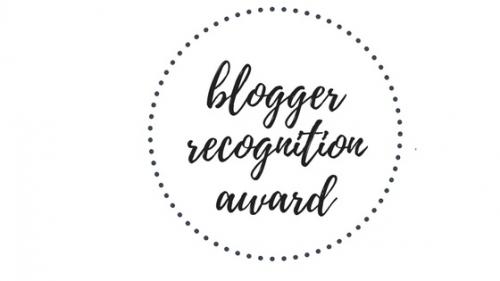 The blogger recognition award