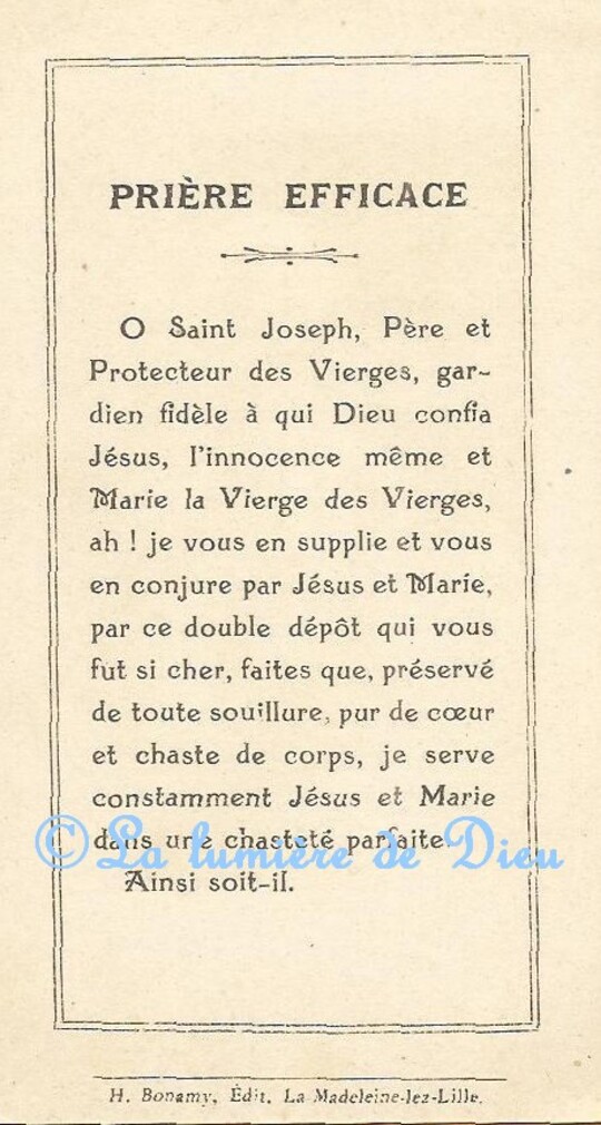 Prière efficace à Saint Joseph