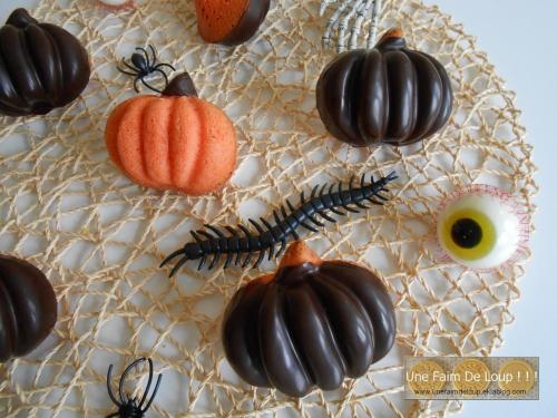 Les citrouilles en coque de chocolat