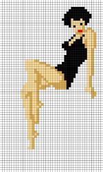 La pin-up était en noir.