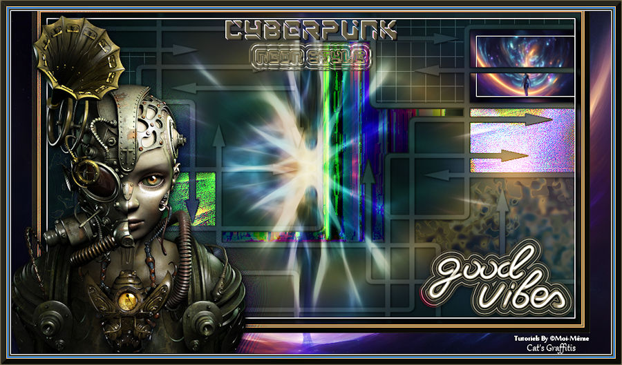 Cyberpunk, neon style