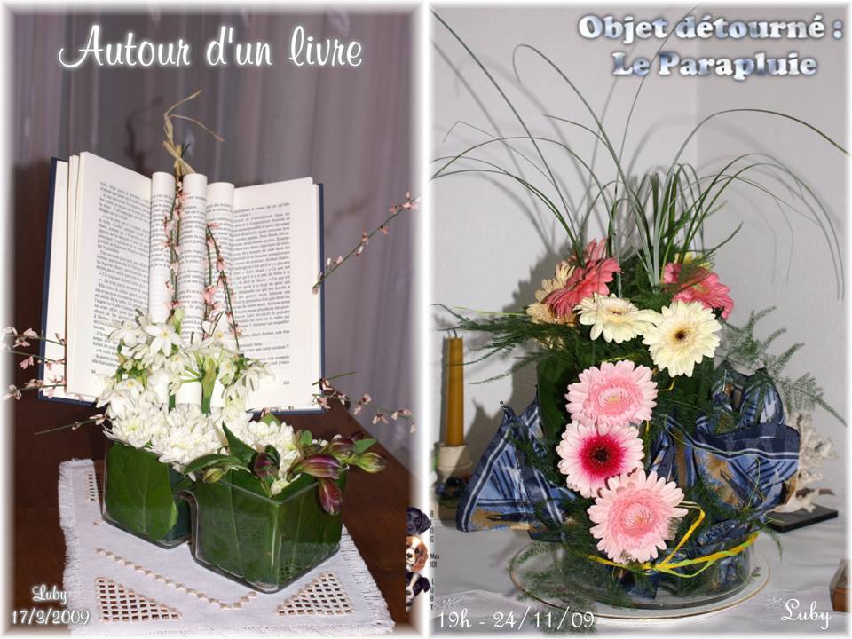 Objets détournés dans mes compositions florales (1/2)