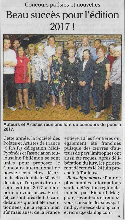 ÉCHOS DU CONCOURS