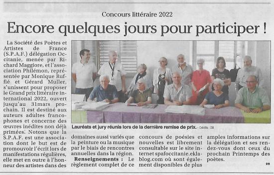 ANNONCES DU CONCOURS